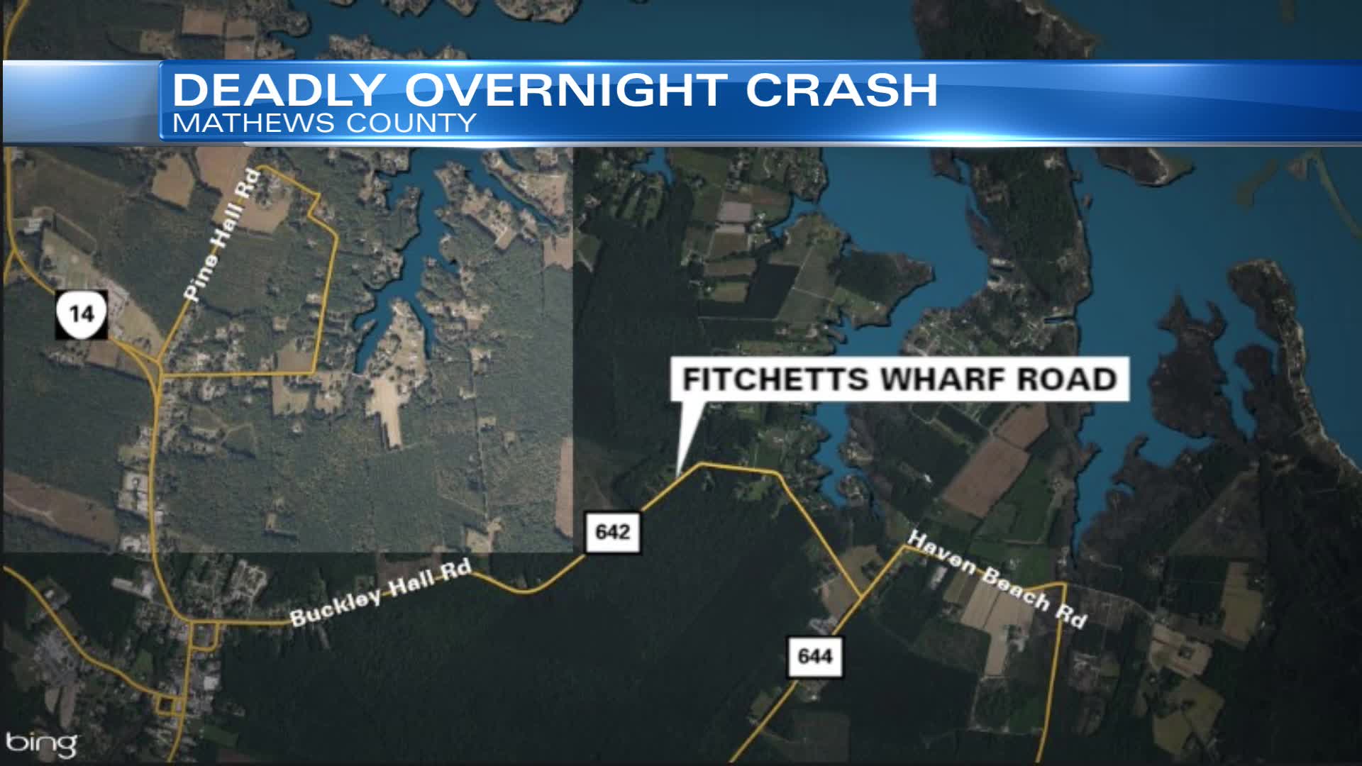 Man dies after vehicle strikes tree headon during overnight crash in Mathews