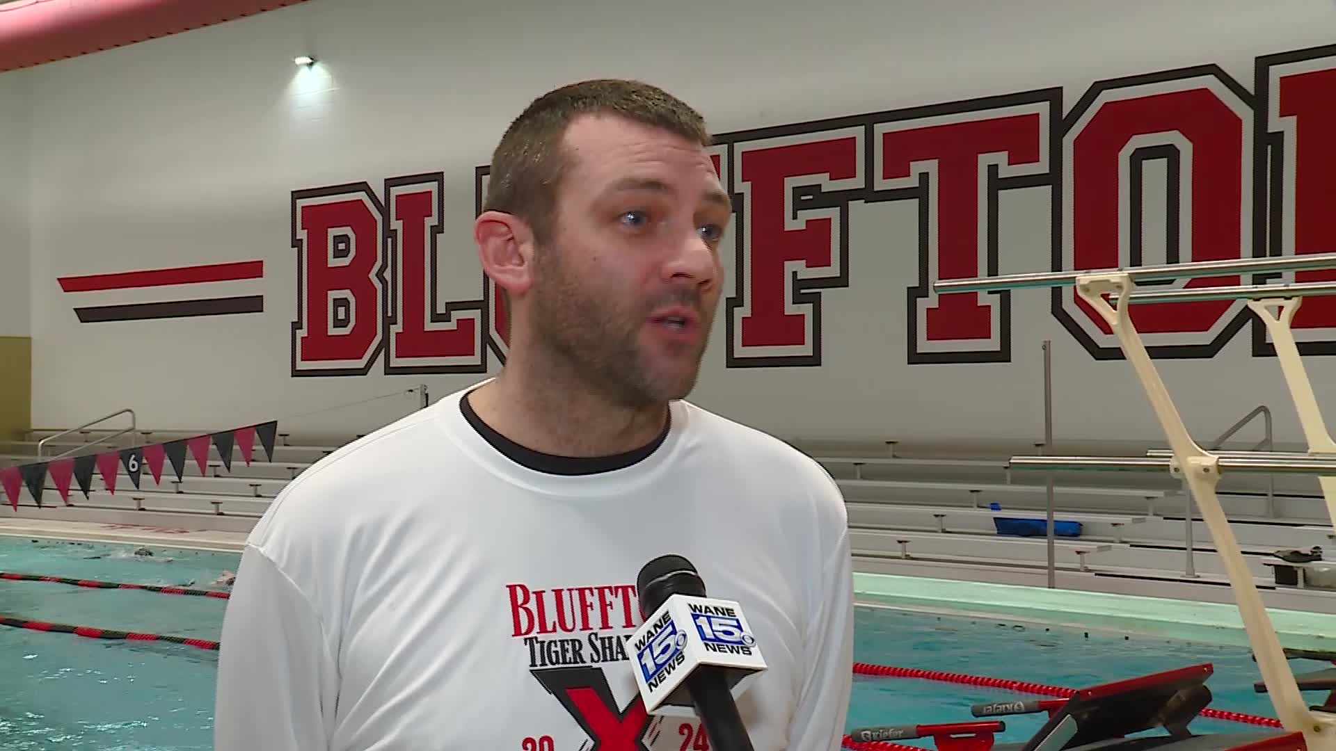 Bluffton head swimming coach Justin Uptgraft practice interview 2/19 ...