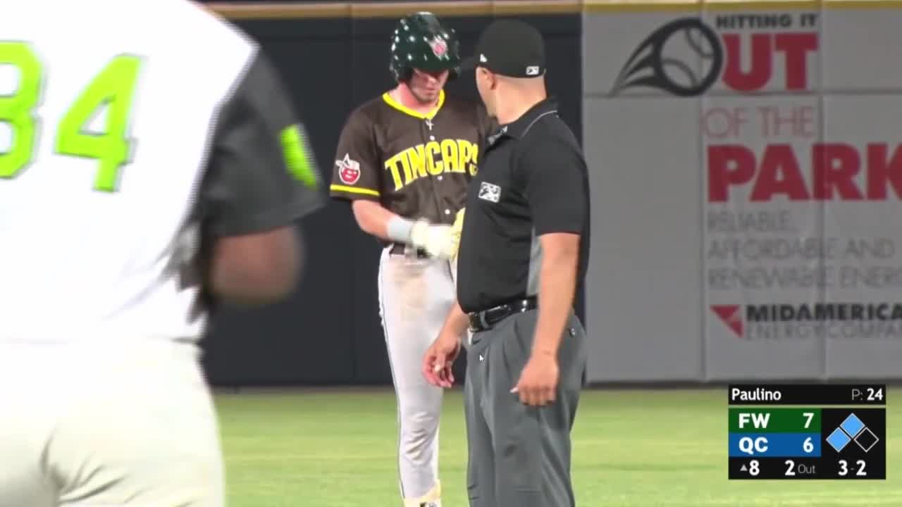 TinCaps’ win streak snapped in wild walk off finish to Quad Cities