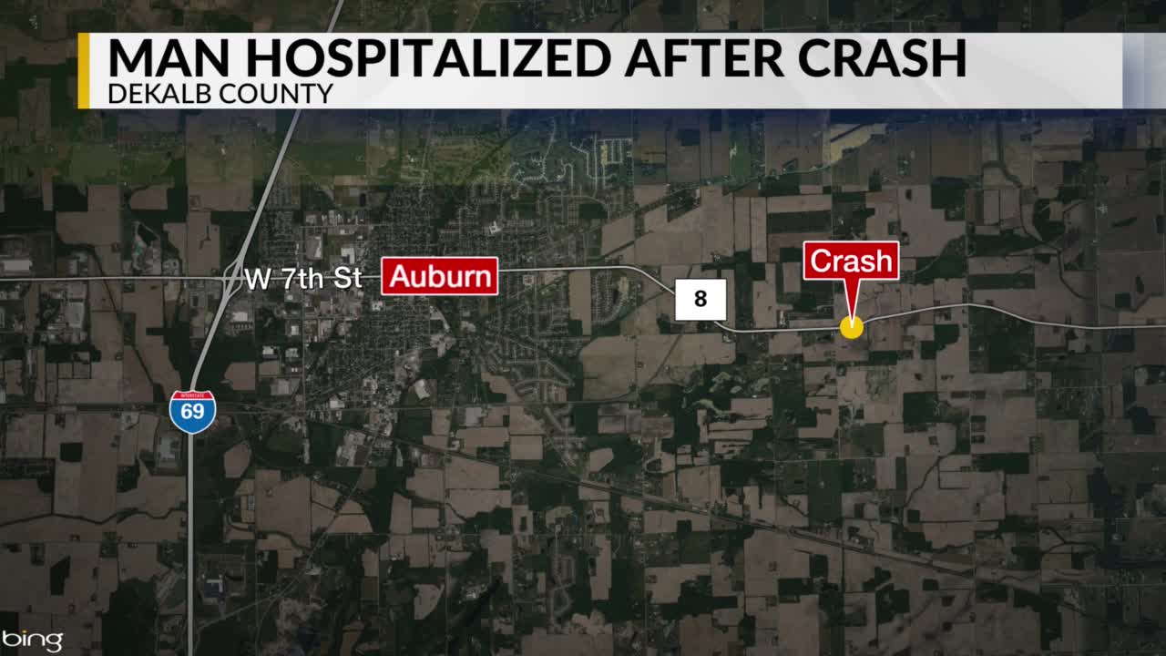 Man hospitalized after DeKalb County crash – WANE 15