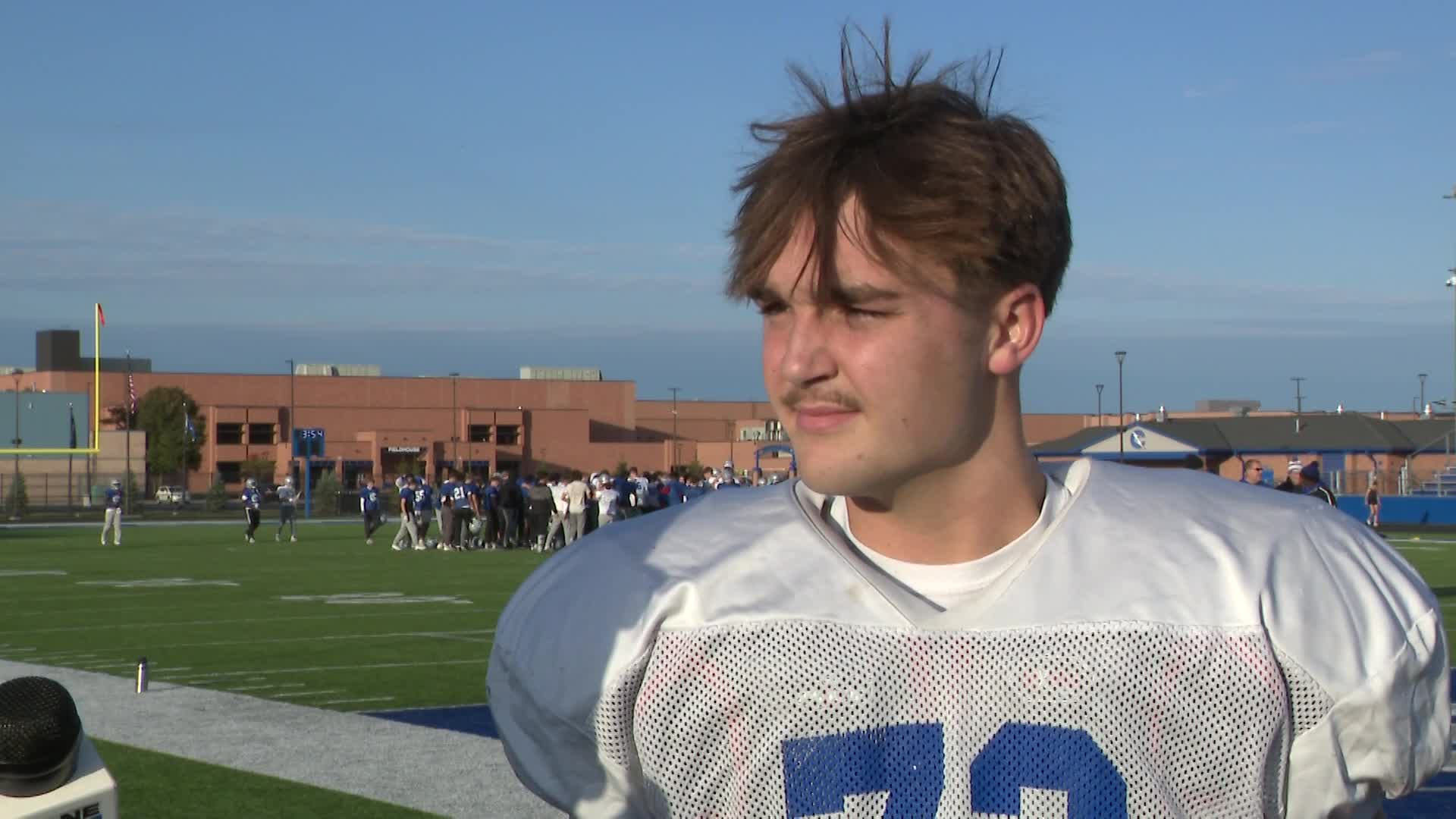 Andrew Rudolph full interview at Carroll Chargers football practice on ...