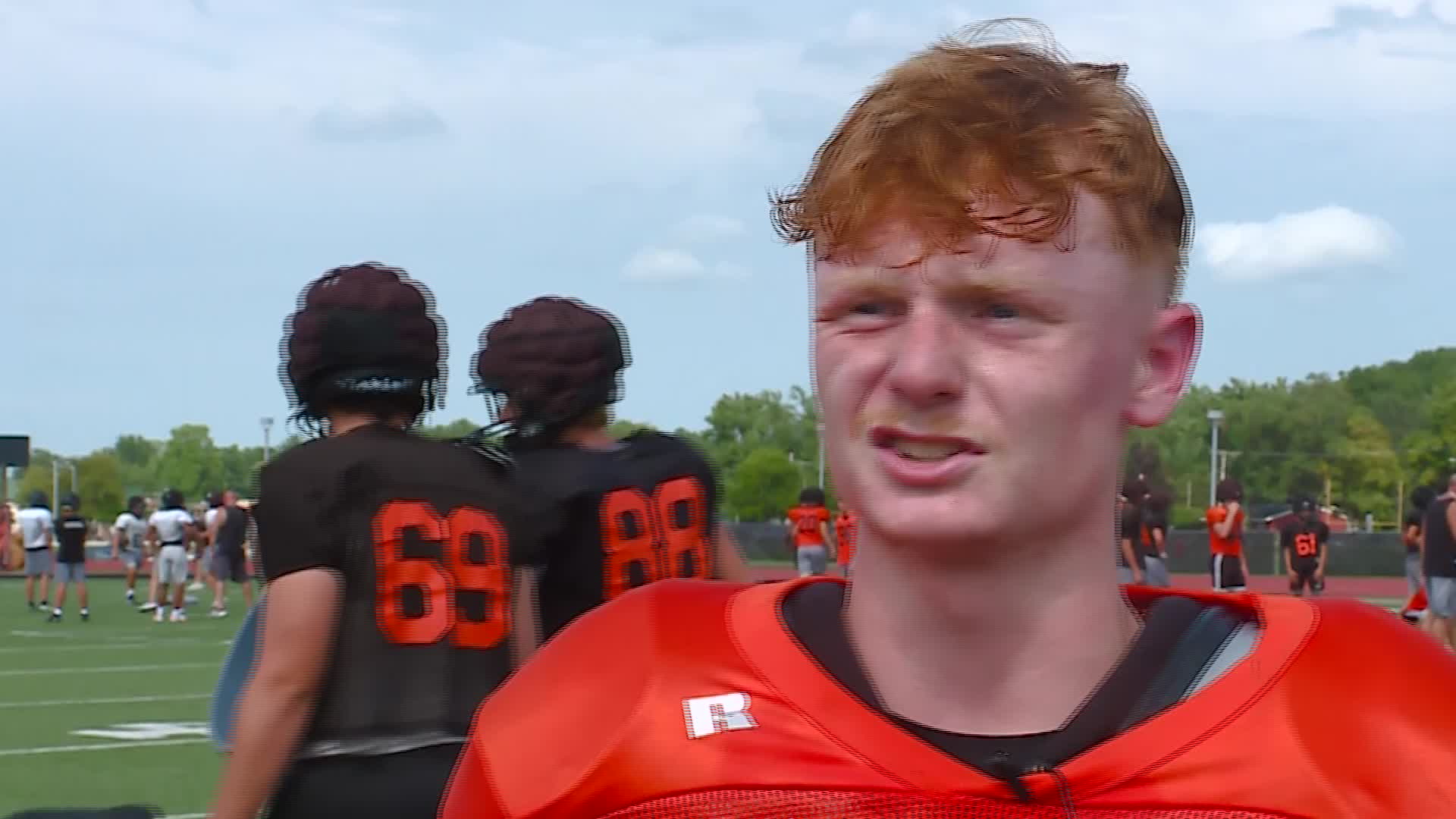 Tucker Reed Warsaw junior halfback Tucker Reed practice interview 8/18/2025 – WANE 15
