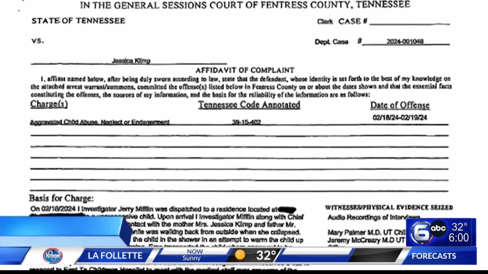 Parents of 8 Face Child Abuse Charges – WATE 6 On Your Side