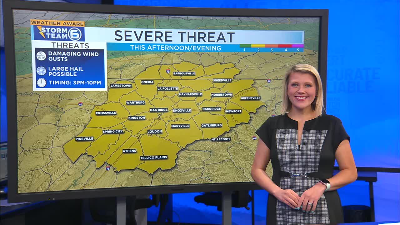 AWARE: Strong to severe storms expected this afternoon/evening – WATE 6 ...