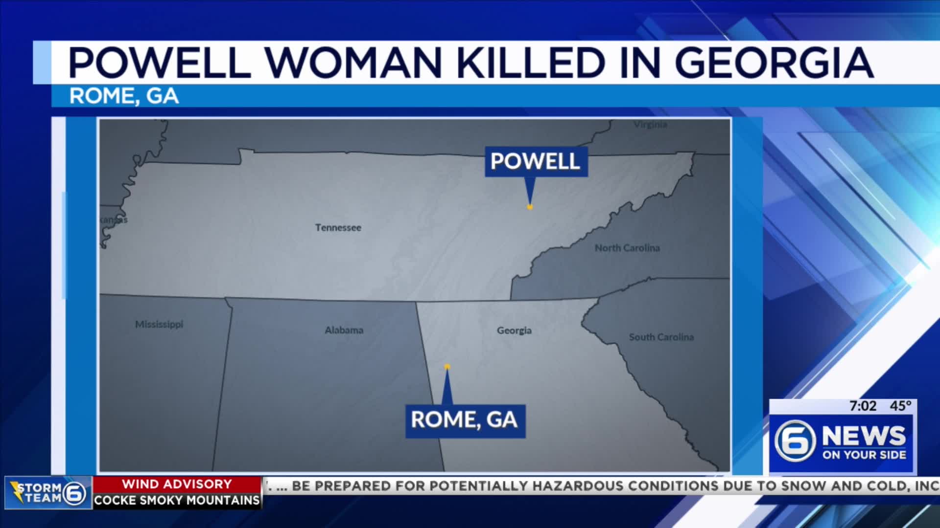 Two charged after Powell woman found dead in Georgia – WATE 6 On Your Side
