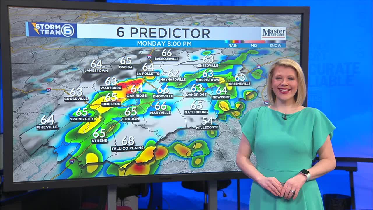Evening rain and a few storms are expected