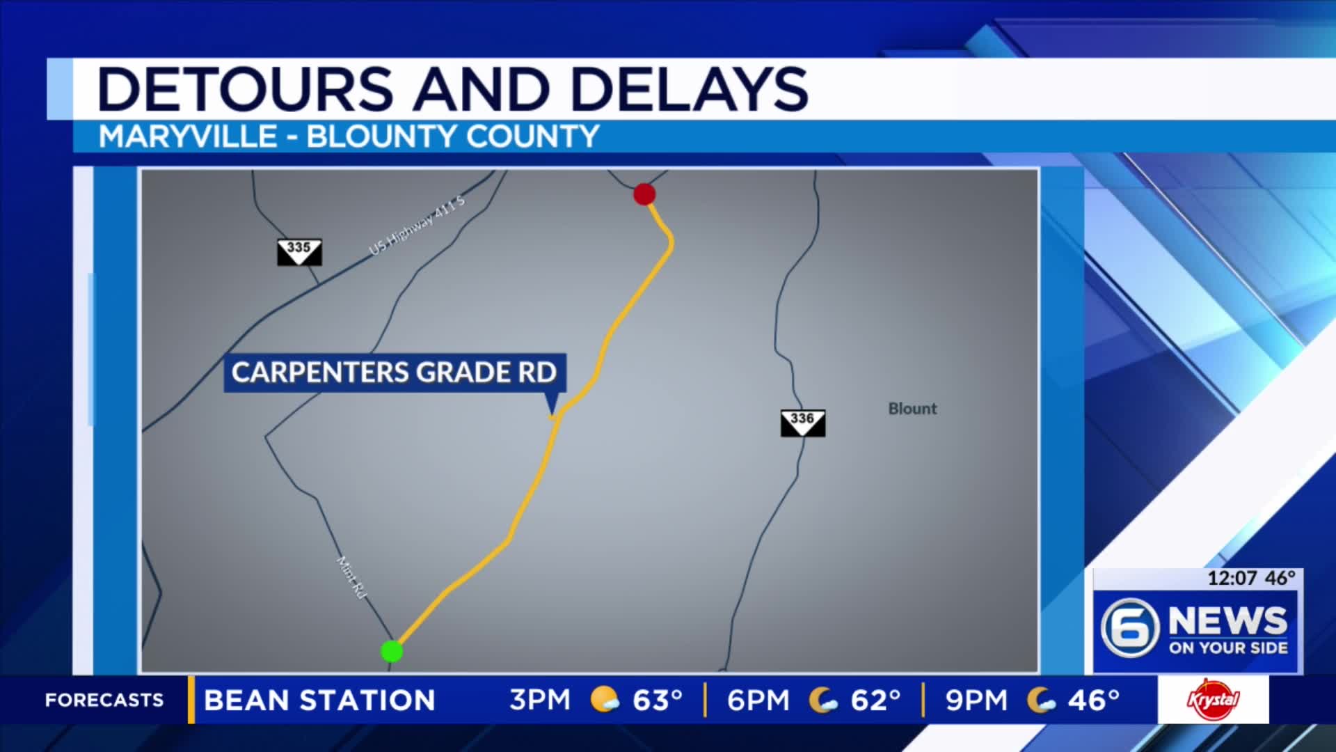 Detours and delays expected in Maryville as work continues on ...