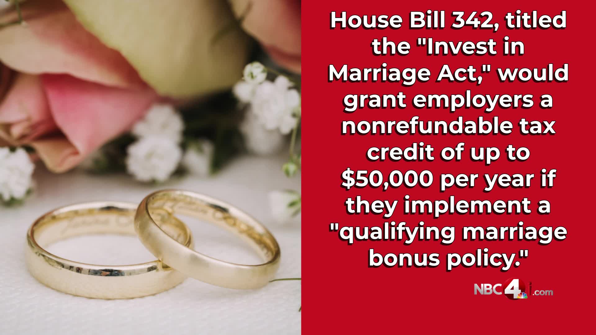Bosses could give bonuses to newlyweds under new Ohio bill – WIVT – News 34