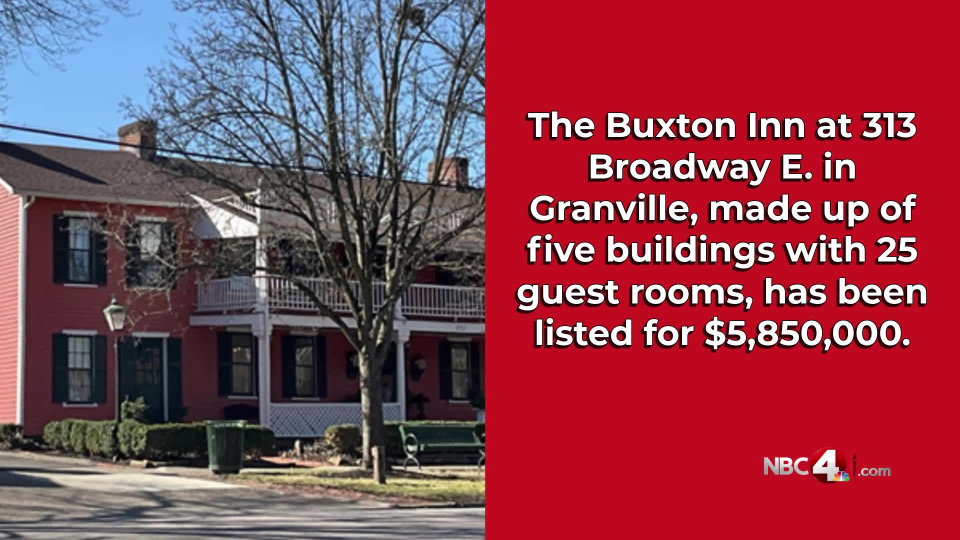 Granville’s historic Buxton Inn listed for $5.85 million – NBC4 WCMH-TV