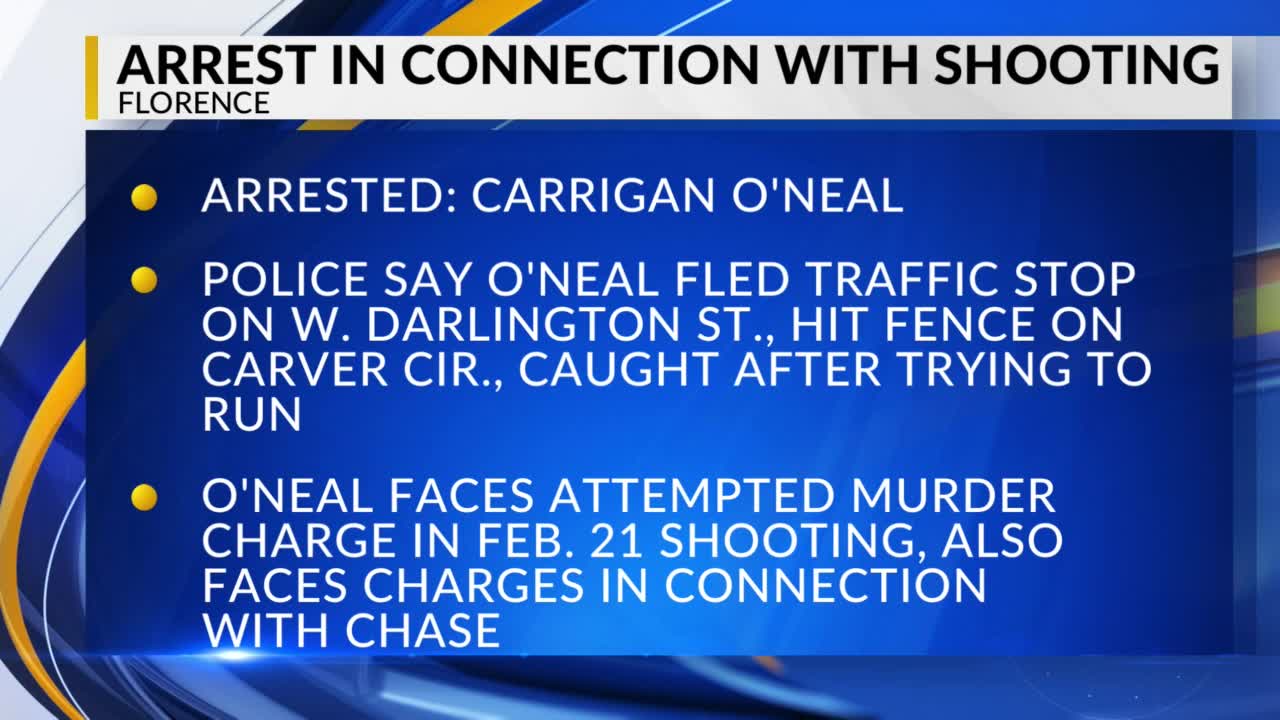 Man wanted in Florence shooting caught after failing to stop for ...