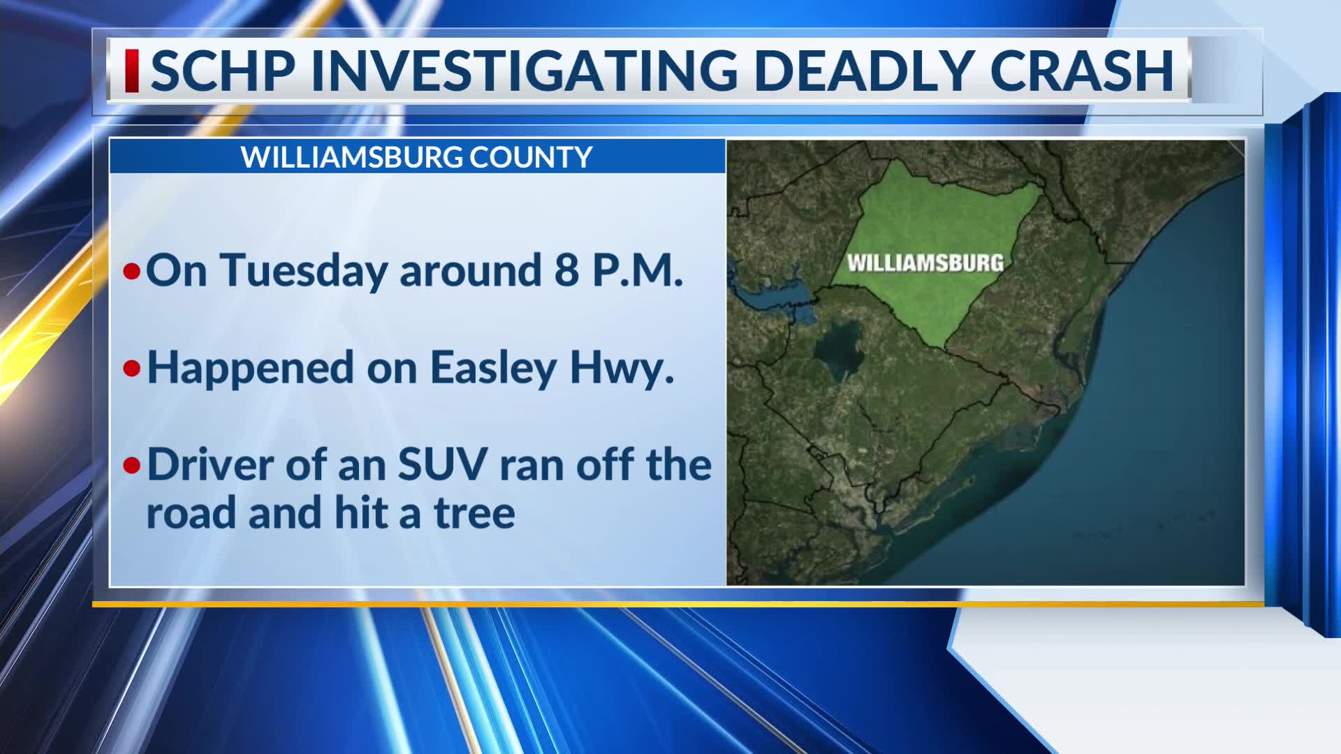 SCHP investigating deadly Williamsburg County crash – WCBD News 2