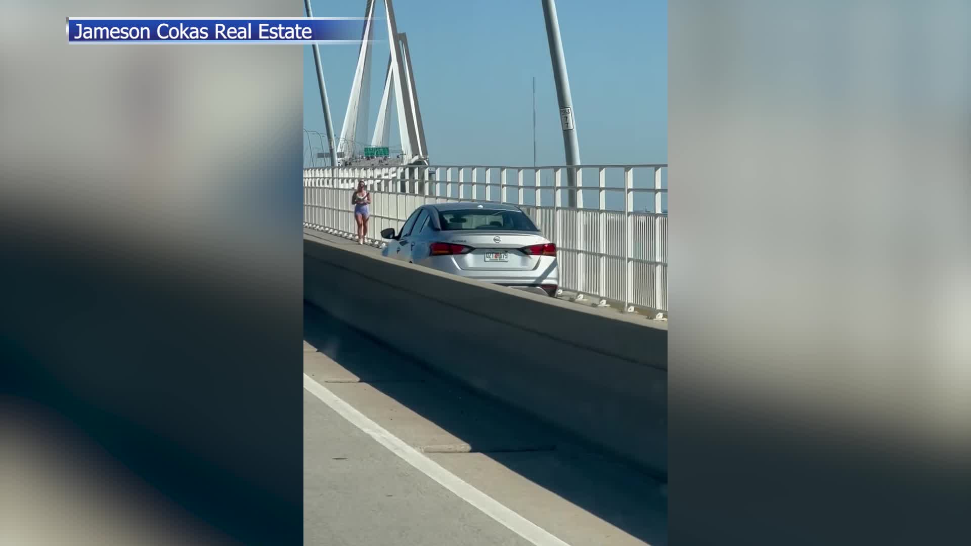Video shows car driving in the pedestrian lanes of the Ravenel Bridge ...