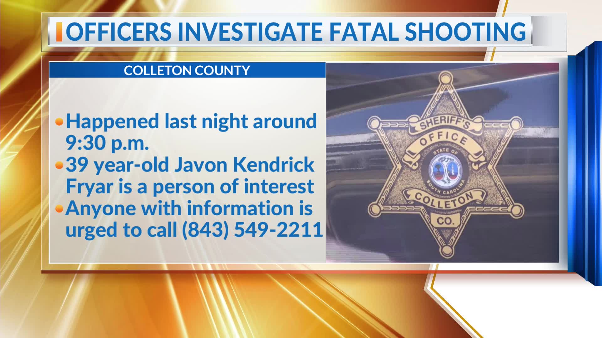 Colleton County deputies investigate fatal shooting – WCBD News 2