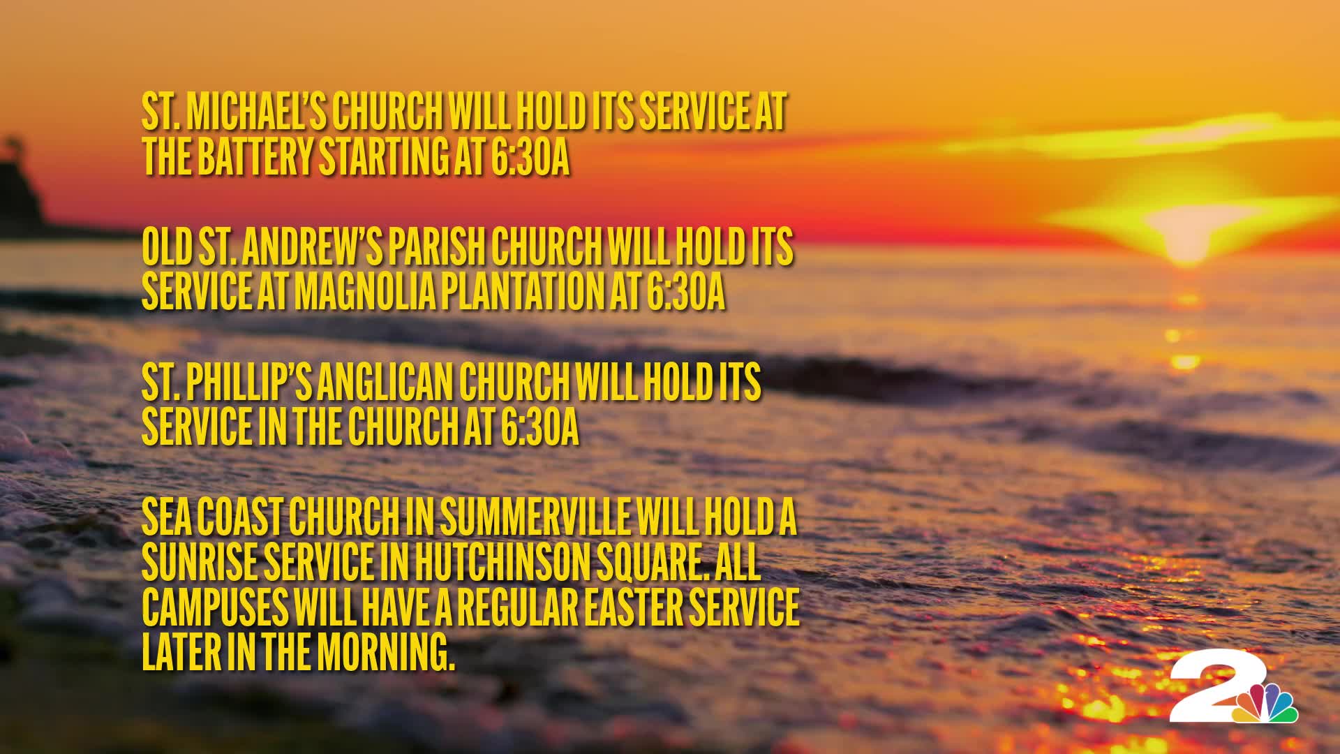 Where to attend Easter sunrise service in Charleston 2026 – WCBD News 2