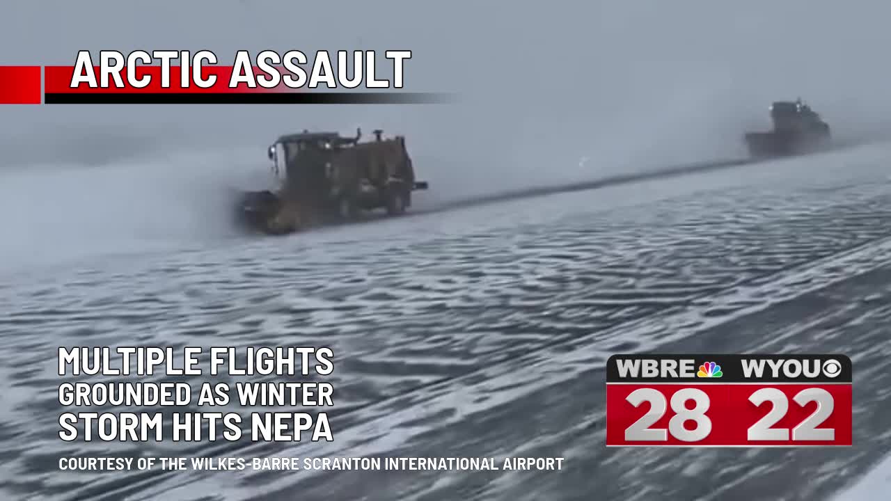 Multiple flights grounded as winter storm hits NEPA | 28/22 News – 28/ ...