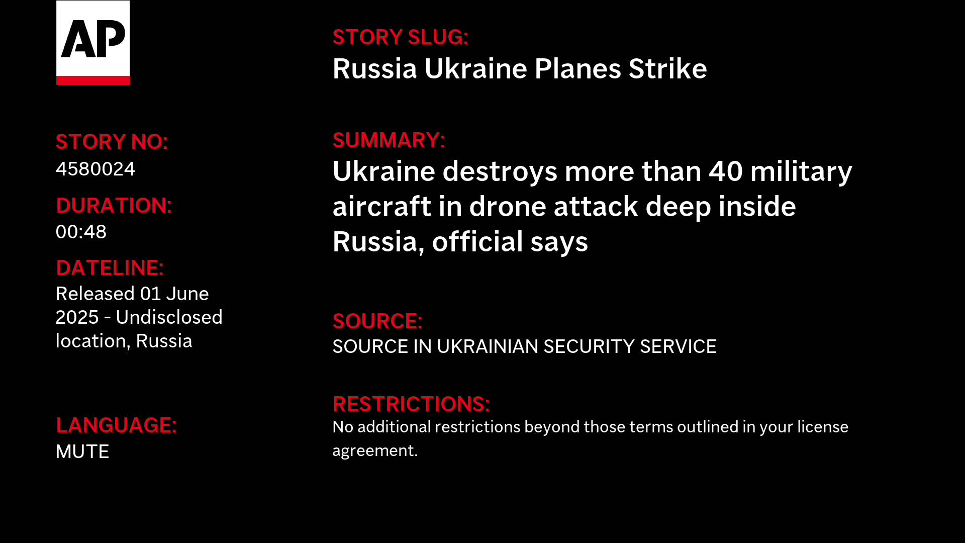 Ukraine destroys 40 aircraft deep inside Russia ahead of peace talks in ...