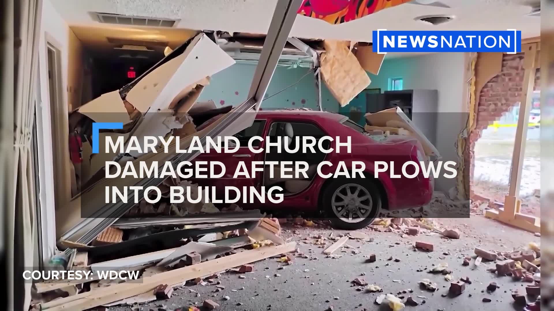 Maryland church damaged after car plows into building – NewsNation