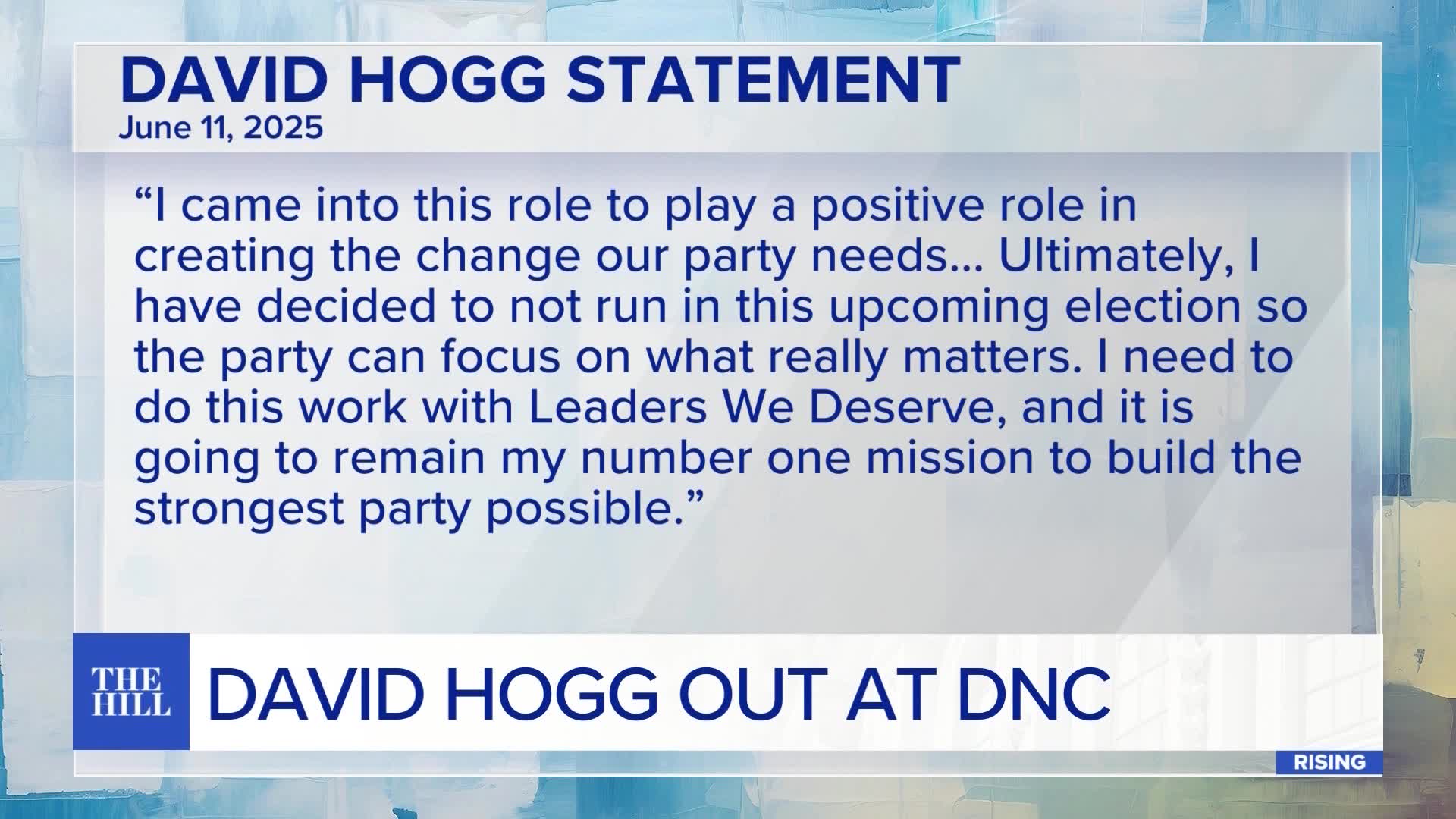 DNC Overwhelmingly Votes to Remove Vice Chair David Hogg